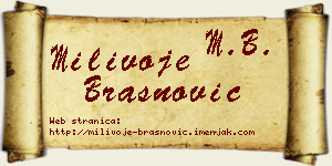 Milivoje Brašnović vizit kartica